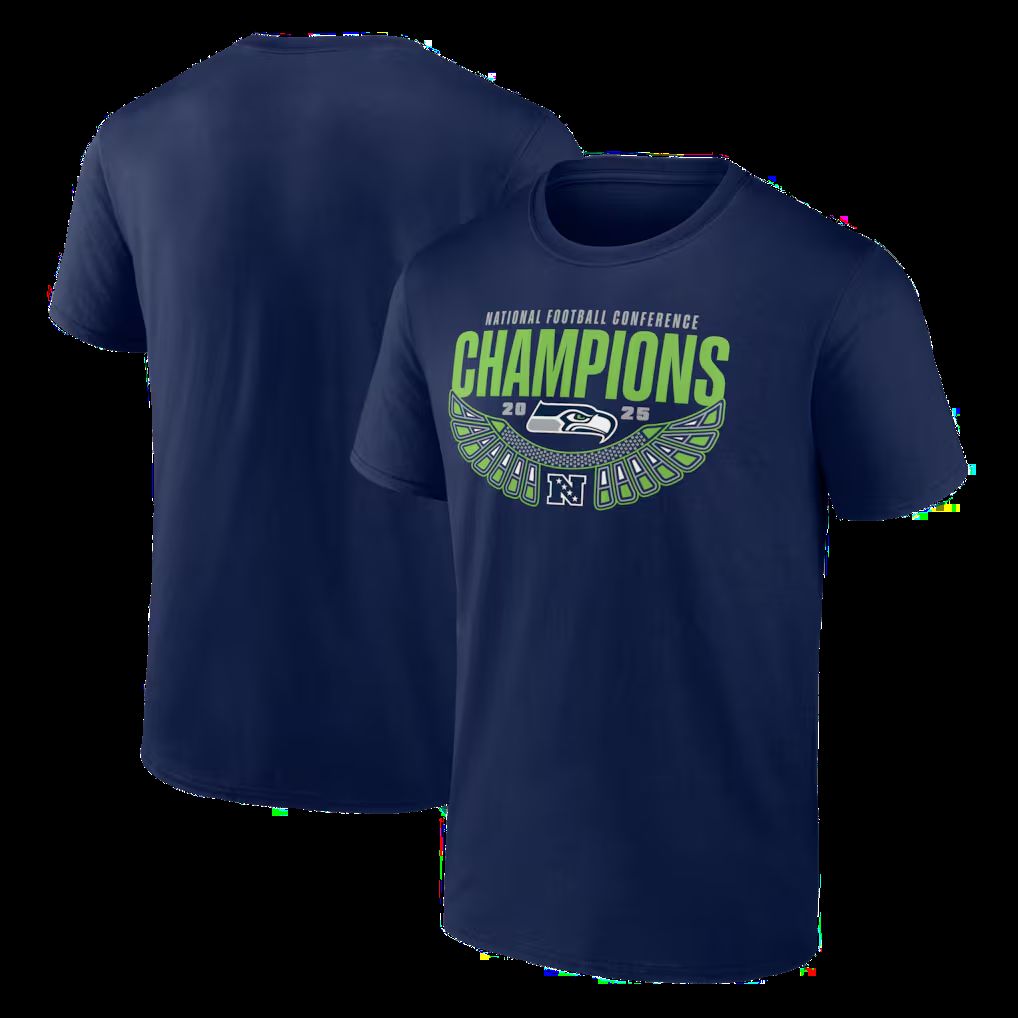 Men 2026 NFL Seattle Seahawks T-shirt blue 013